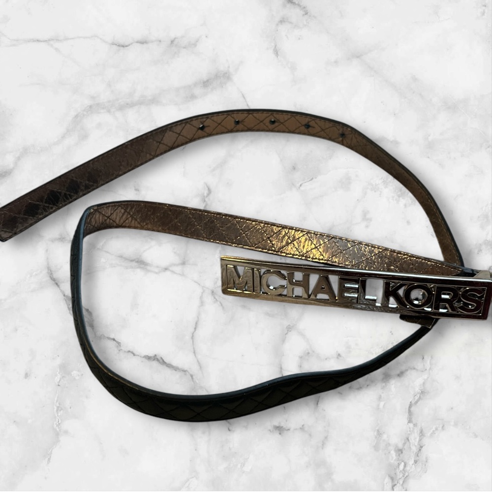 Michael Kors Black Quilted Belt